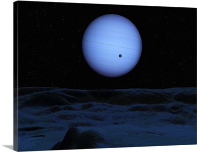 Neptune as seen from its largest moon Triton