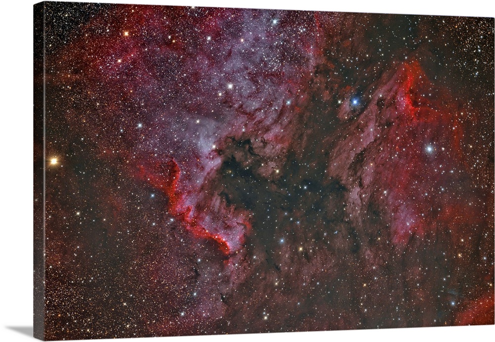 NGC 7000 North America Nebula and IC 5070 Pelican Nebula.