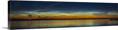 Noctilucent Cloud Over Crawling Valley Reservoir In Alberta, Canada
