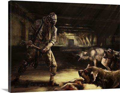 Nuclear Post Apocalypse Survivor Fighting For His Life With Mutated Dogs