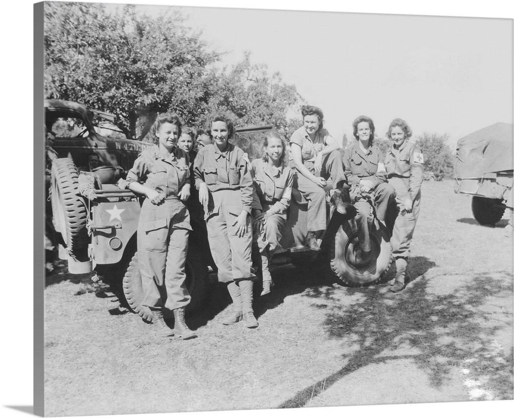 August 12, 1944, Nurses of a field hospital in France.