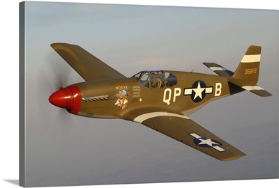 P-51C Mustang flying over Chino, California