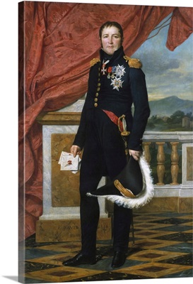 Painted Portrait Of French General And Statesman Etienne Maurice Gerard