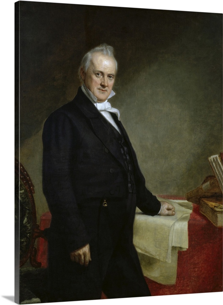 Painted portrait of President James Buchanan.