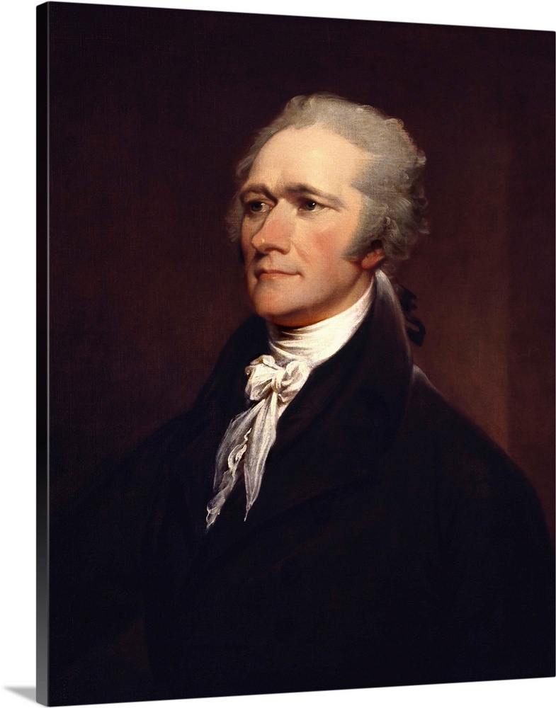 Painting of founding father Alexander Hamilton.