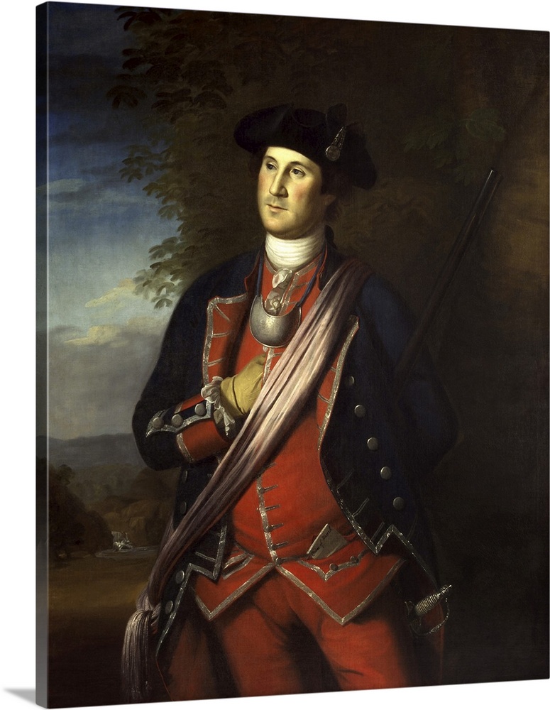 Painting of George Washington as a Colonel during The French and Indian War.