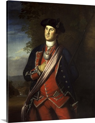 Painting Of George Washington As A Colonel During The French And Indian War
