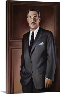 Painting Of Thurgood Marshall, The First African American Justice Of The Supreme Court
