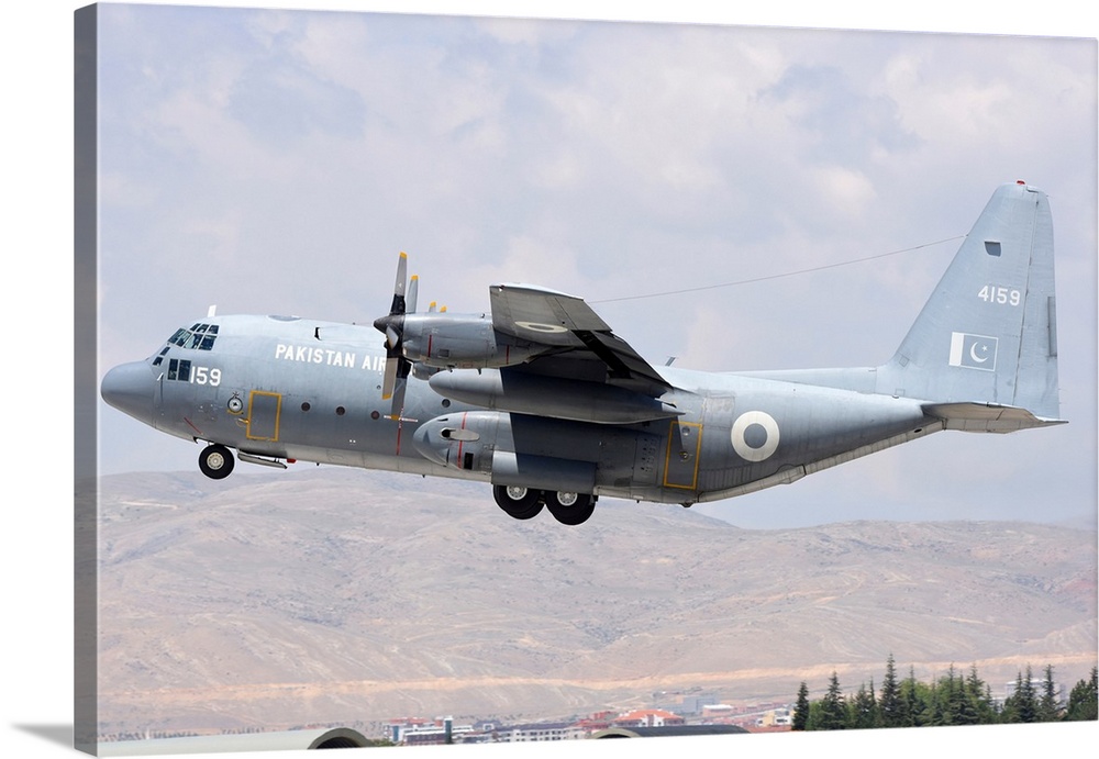 Pakistan Air Force C-130 Hercules taking off from Konya Air Base, Turkey.