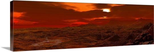 Panorama of a landscape on Venus Photo Canvas Print | Great Big Canvas