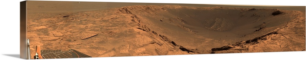 Panoramic view of Mars showing the Endurance Crater