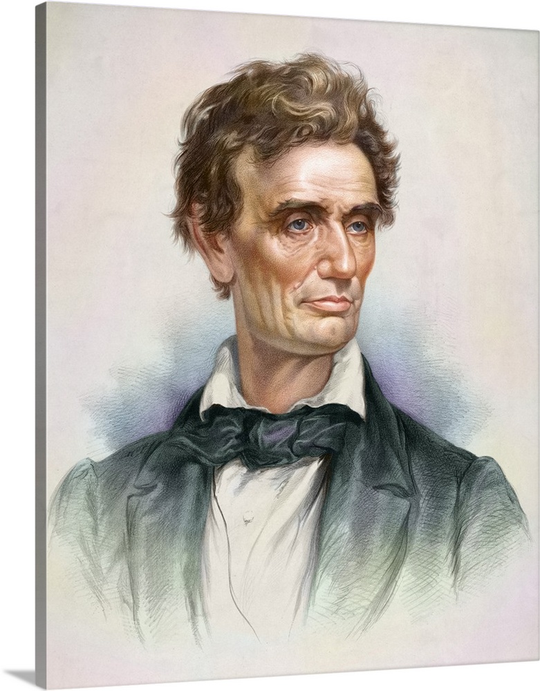 Portrait of a young Abraham Lincoln.