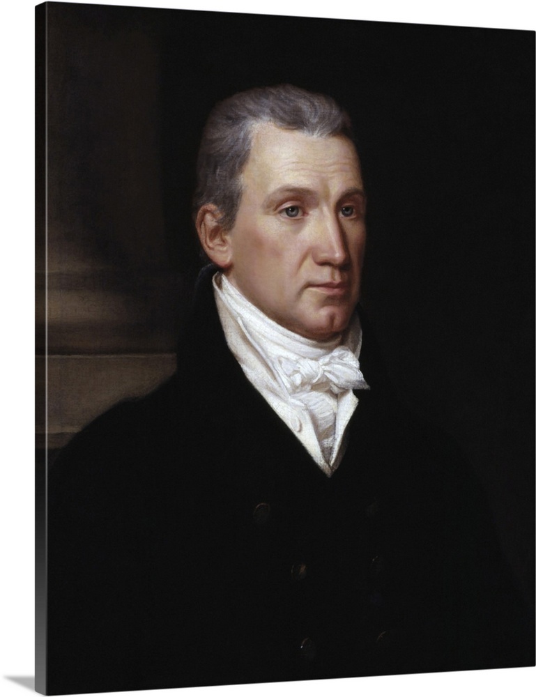 Portrait of American President and Founding Father James Monroe.