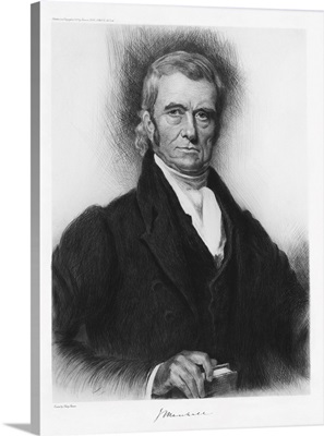 Portrait Of John Marshall, Who Was A Founding Father Of The United States Of America