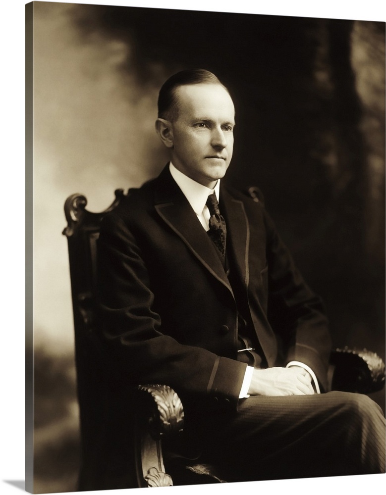 Portrait of President Calvin Coolidge, dated 1919.