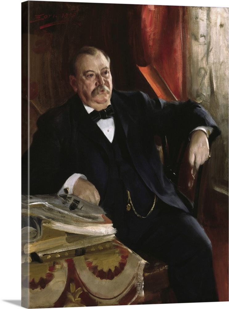 Portrait of President Grover Cleveland, in 1899.