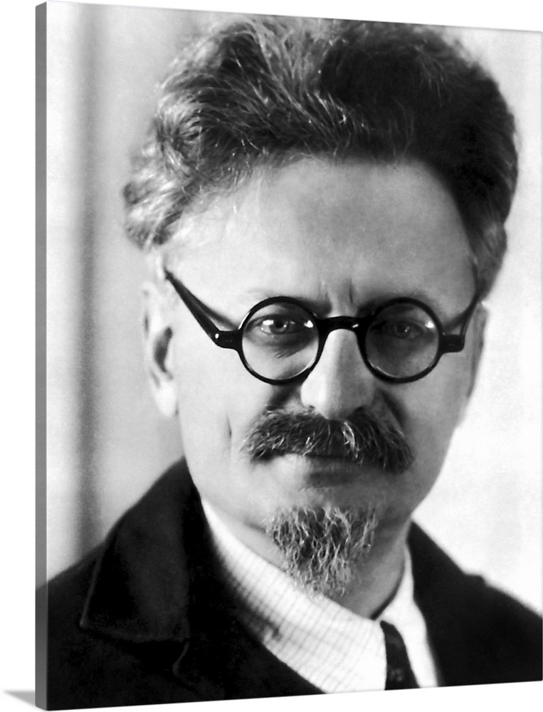 Portrait of Russian Commissar Leon Trotsky.