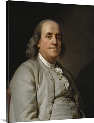 Portrait Painting Of Founding Father Benjamin Franklin