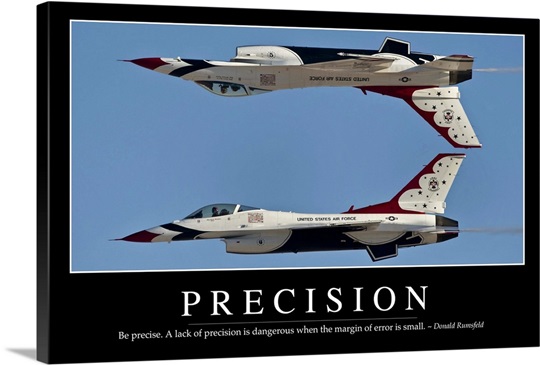 Precision: Inspirational Quote and Motivational Poster Wall Art, Canvas