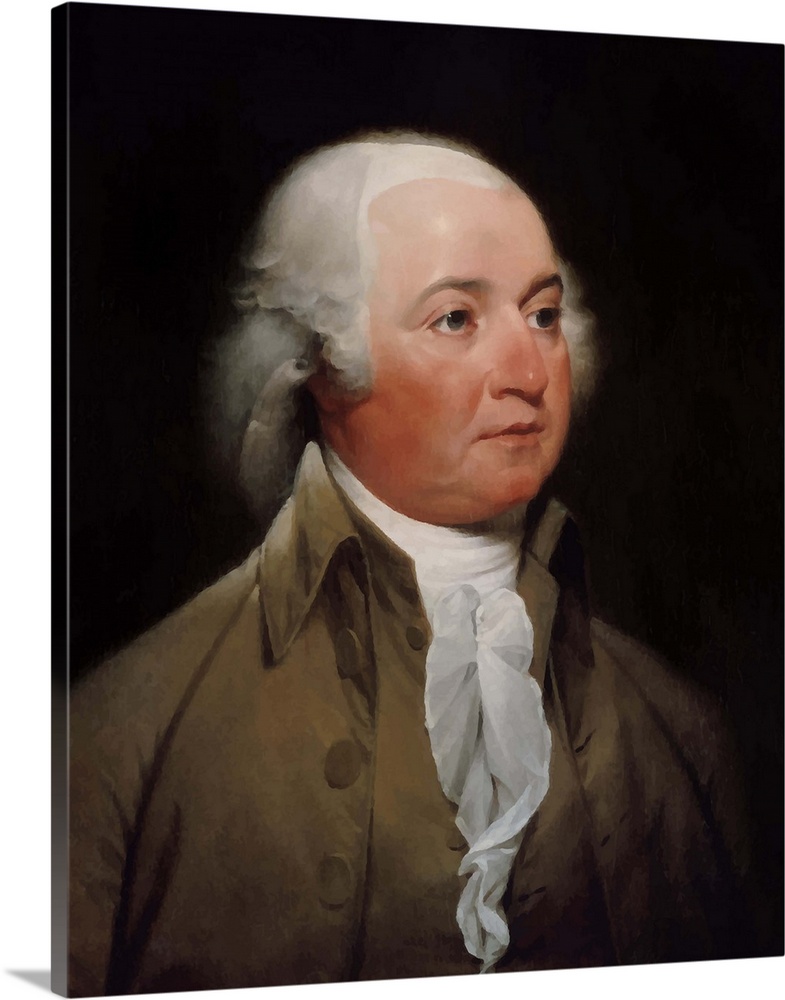 Digitally restored American history painting of President John Adams..