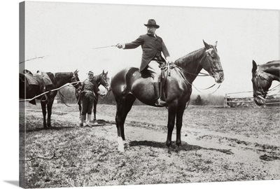 President Theodore Roosevelt On Horseback