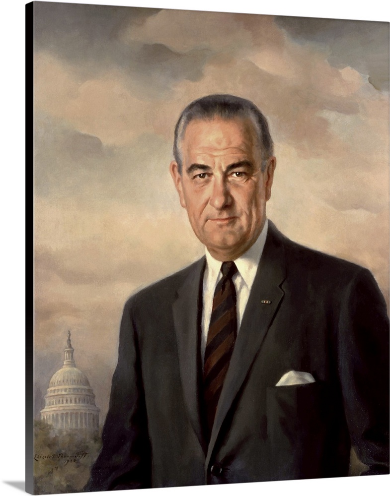 Presidential portait of Lyndon Baines Johnson.