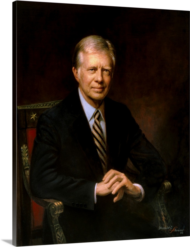 Presidential portrait of Jimmy Carter.
