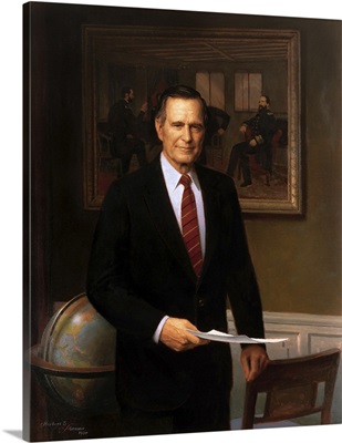 Presidential portrait of President George H.W. Bush