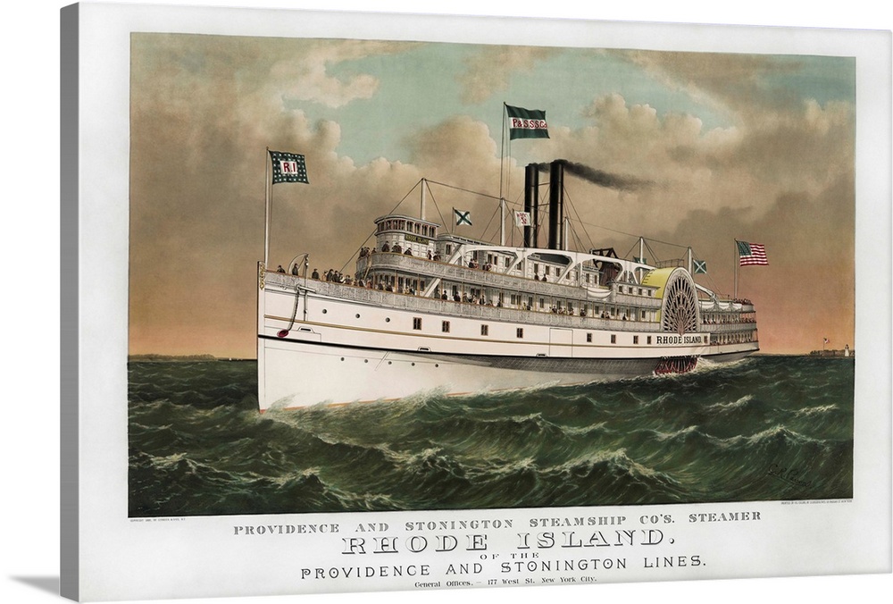 Providence and Stonington Steamship companyos Rhode Island steamer from 1882.