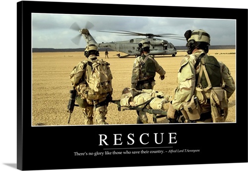 Rescue: Inspirational Quote and Motivational Poster | Great Big Canvas