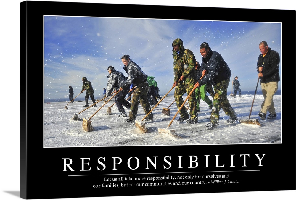 Responsibility: Inspirational Quote and Motivational Poster
