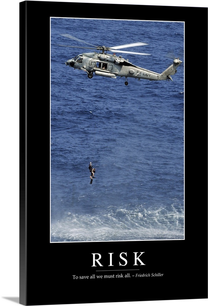 Risk: Inspirational Quote and Motivational Poster Wall Art, Canvas