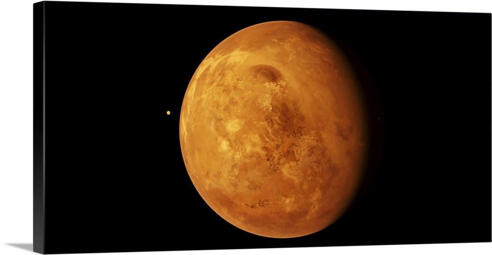 Artist's concept of rocky exoplanet TRAPPIST-1c.