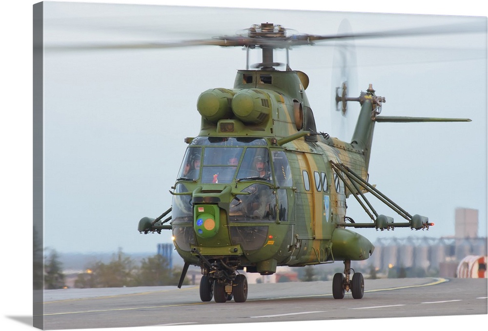 Romanian Air Force IAR-330 helicopter during Exercise Isik 2016 in Konya, Turkey.