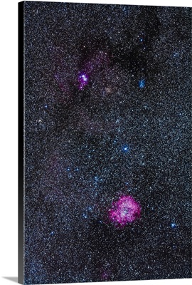 Rosette Nebula And Christmas Tree Cluster In Monoceros