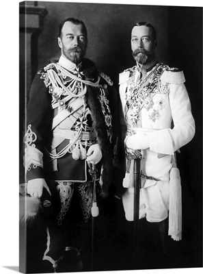 Royal Cousins King George V (On The Right) And Tsar Nicholas II Posing In Berlin