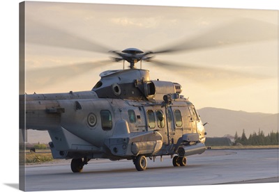 Royal Saudi Air Force AS532 Cougar CSAR helicopter in Konya, Turkey.