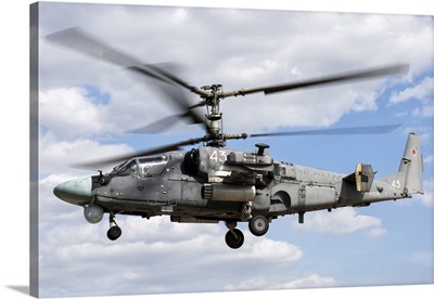 Russian Aerospace Forces Ka-52 Attack Helicopter In Flight