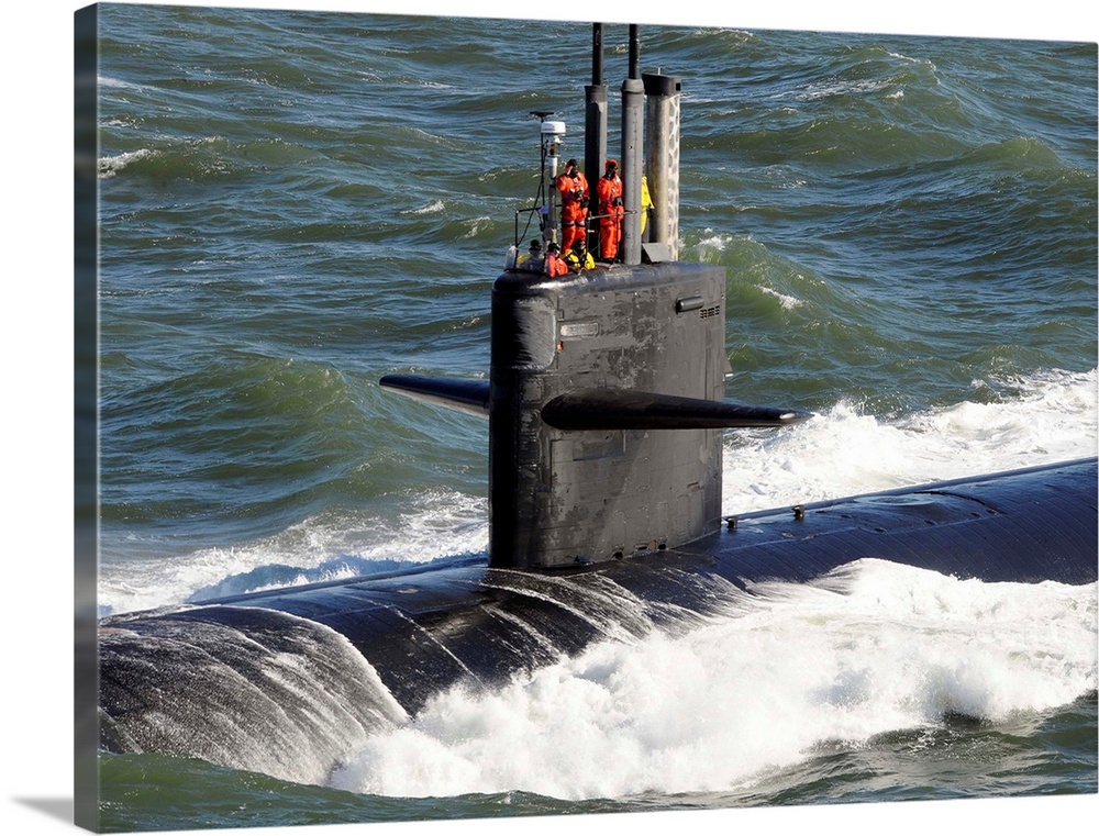 Sailors aboard the attack submarine USS Newport News.