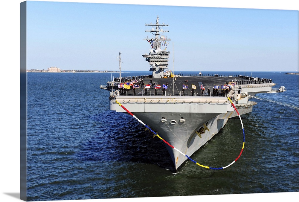 Norfolk, Virginia, December 19, 2012 - Sailors assigned to the Nimitz-class aircraft carrier USS Dwight D. Eisenhower man ...