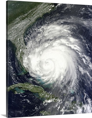 Satellite view of Hurricane Irene over the Bahamas