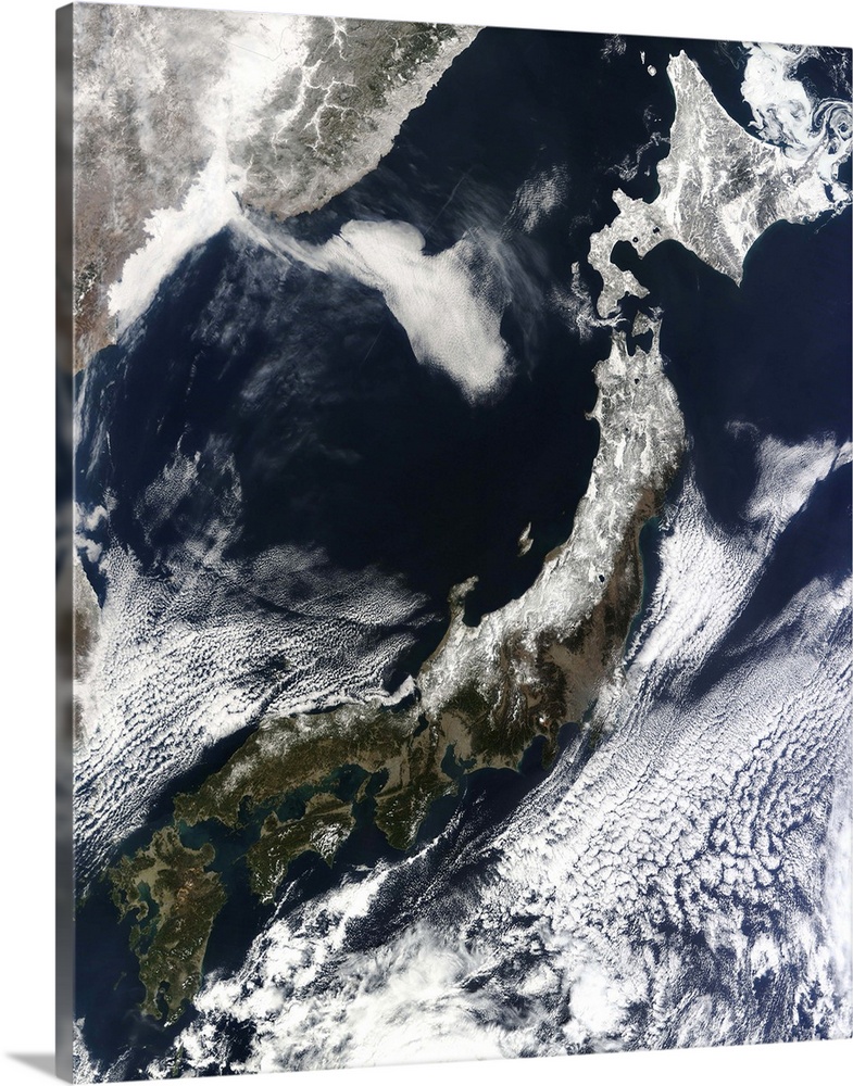 February 22, 2011 - Satellite view of Japan.
