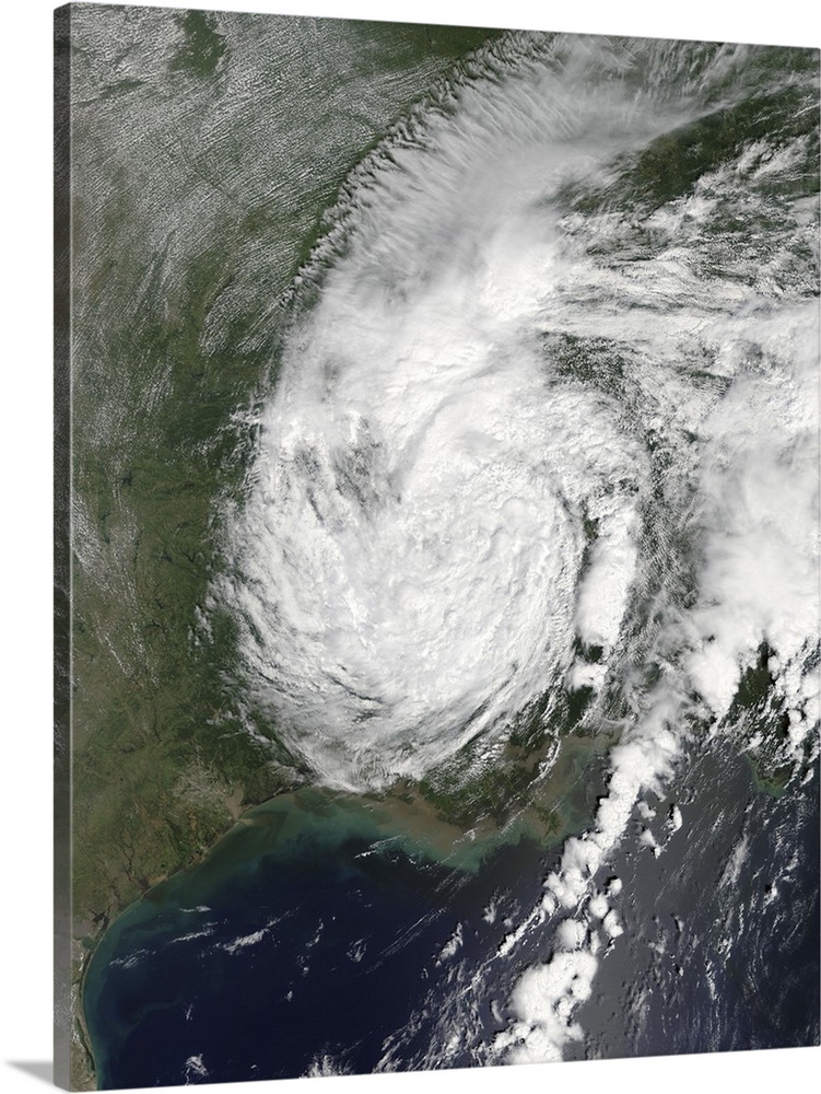 Satellite view of Tropical Depression Harvey over southcentral United States.