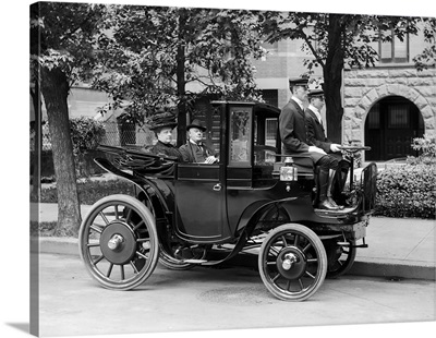 Senator George Wetmore And His Wife On Board A Vintage Car In 1906