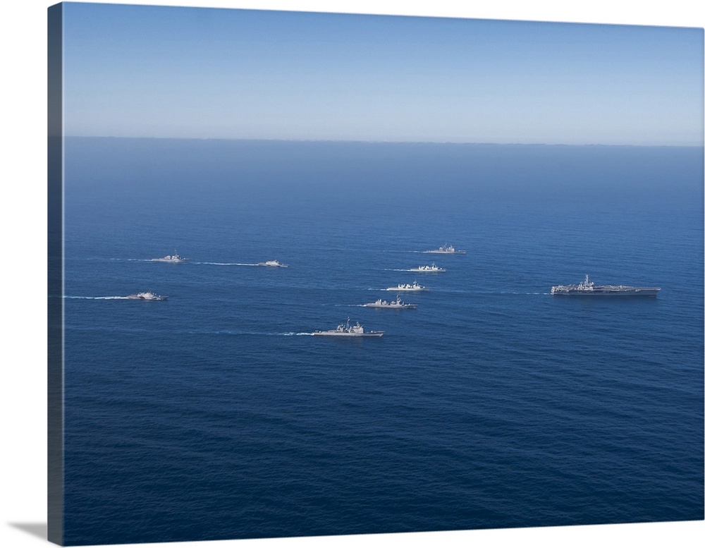 Ships from the Japan Maritime Self-Defense Force, Royal Canadian Navy and U.S. Navy.