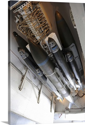Smart munitions on an ejector rack of a B-1B Lancer