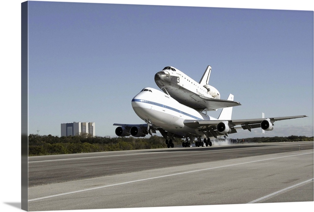 Space Shuttle Endeavour mounted on a modified Boeing 747 shuttle carrier aircraft