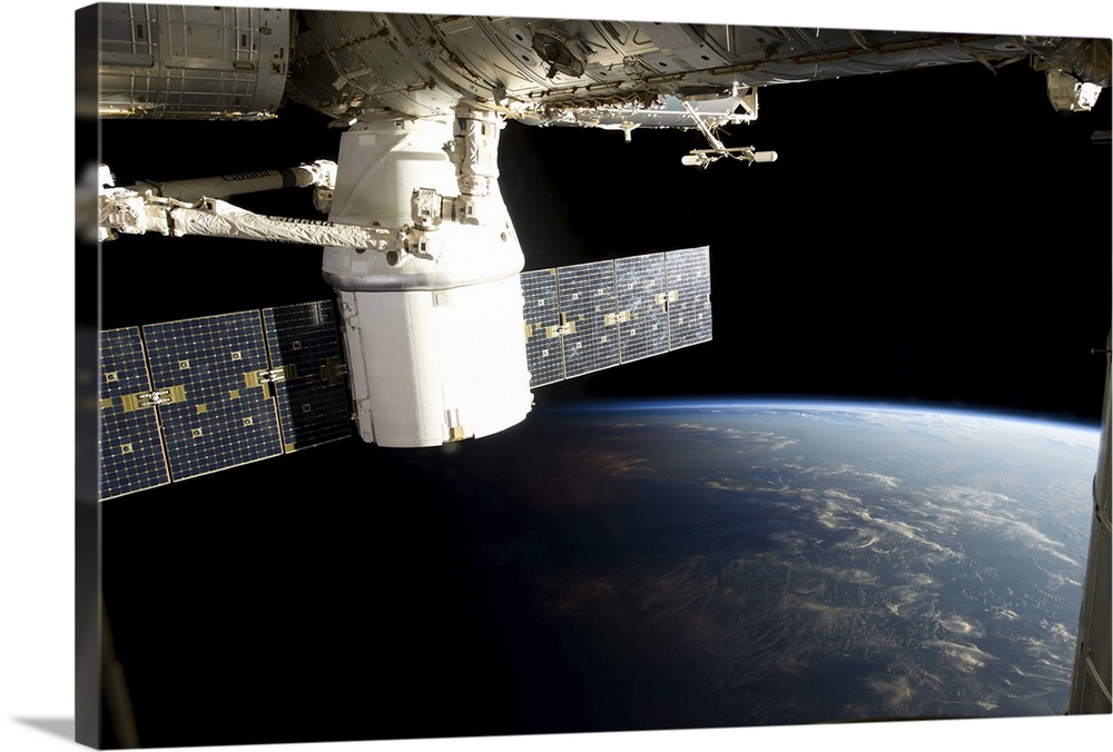 March 3, 2013 - View of the SpaceX Dragon during its approach and docking with the International Space Station.