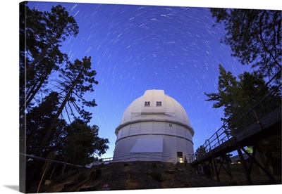 Star Trails Above Hooker Telescope At Mount Wilson Observatory, California, USA