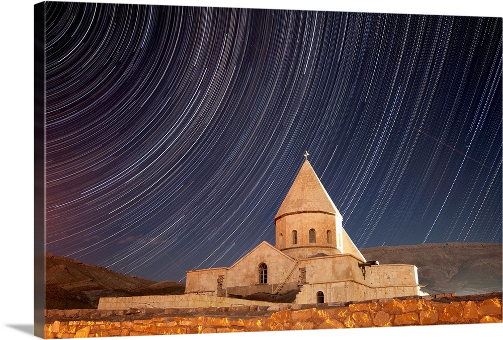 Star trails above Saint Thaddeus Monastery, Azarbaijan Province, Northwestern Iran.
